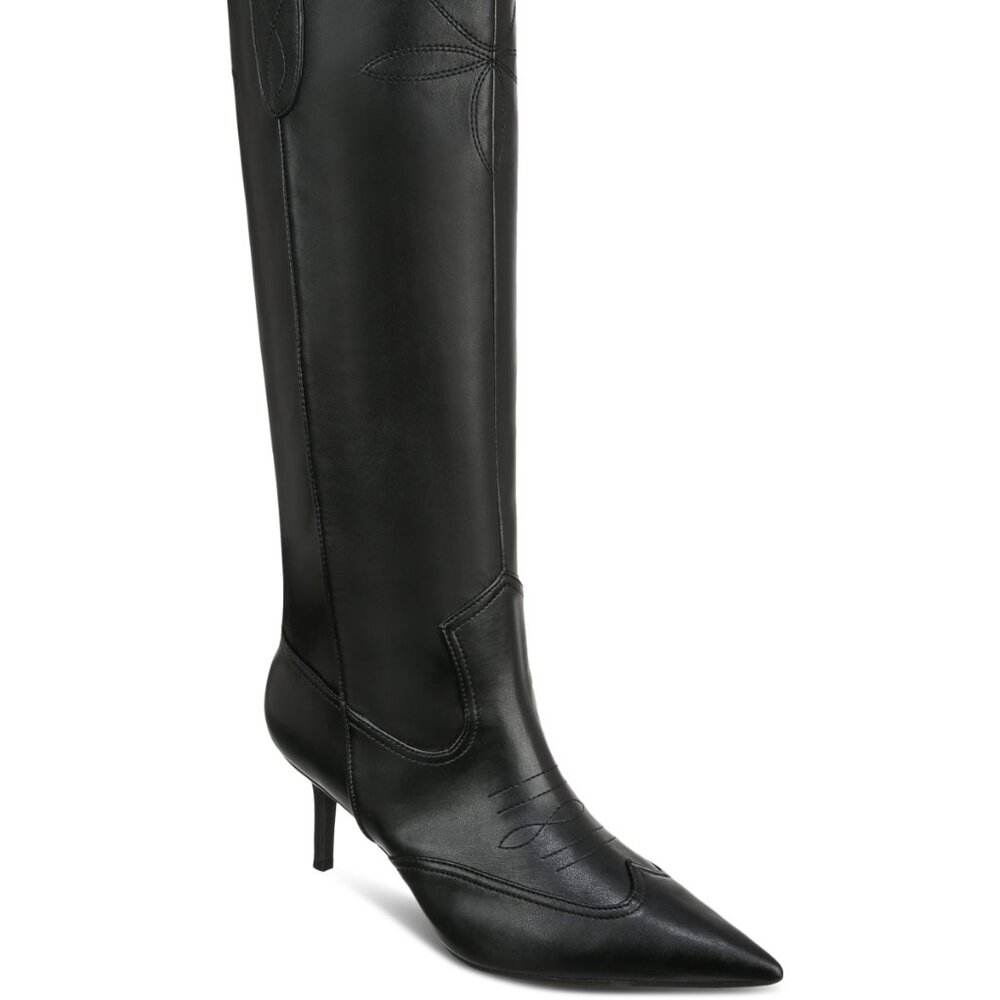 Hayleigh Womens Faux Leather Knee-High Boots